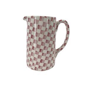 Burleigh Staffordshire‎ Ironstone Chequers Checked Pitcher Jug 5.5" Tall *RARE*